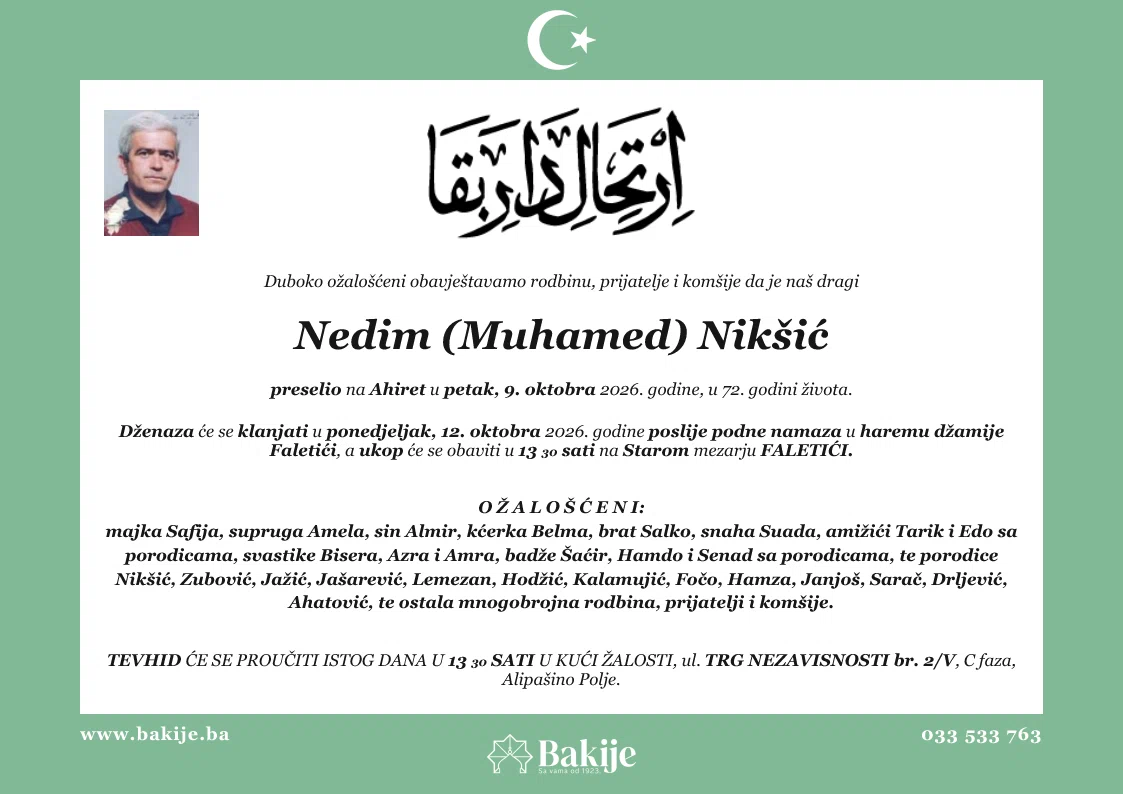 Smrtovnica — Nedim (Muhamed) Nikšić