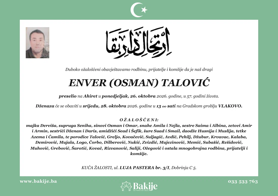 Smrtovnica — Enver (Osman) Talović