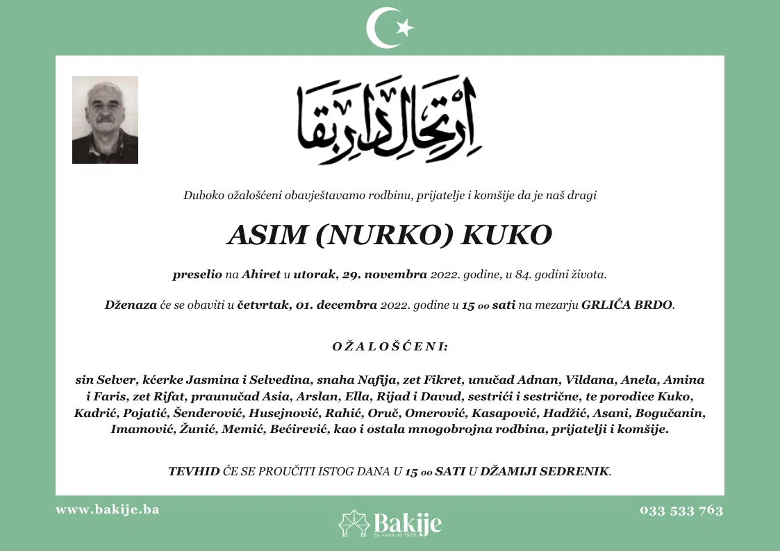 Smrtovnica — Asim (Nurko) Kuko