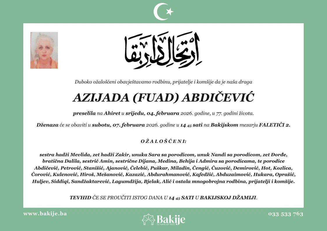 Smrtovnica — Azijada (Fuad) Abdičević