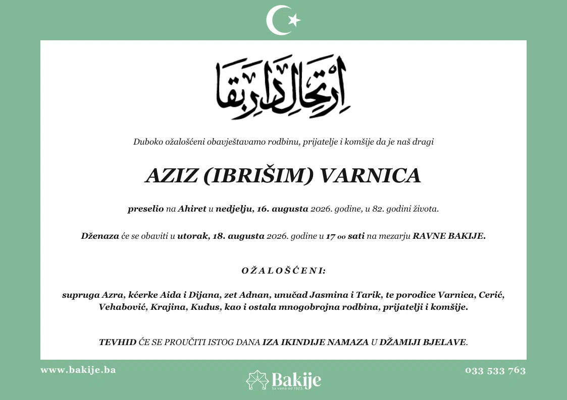 Smrtovnica — Aziz (Ibrišim) Varnica