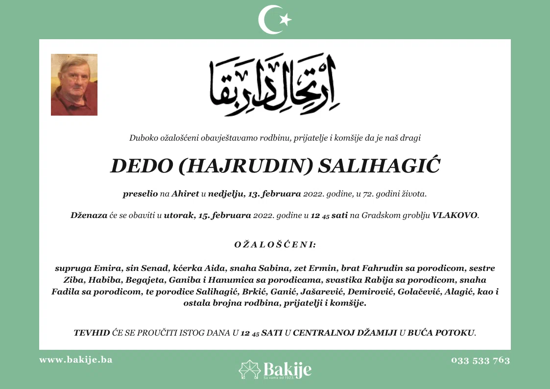 Smrtovnica — Dedo (Hajrudin) Salihagić