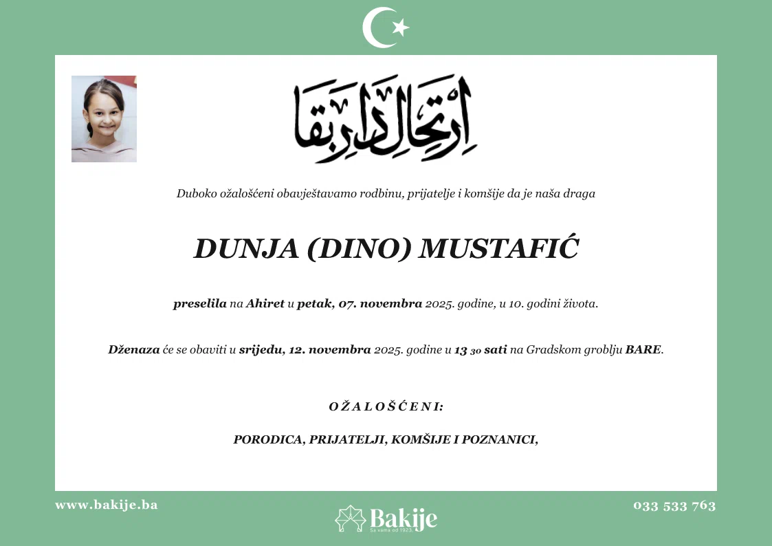 Smrtovnica — Dunja (Dino) Mustafić