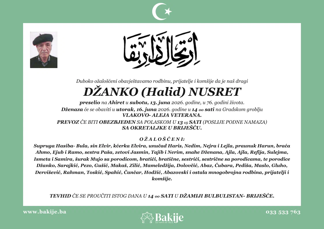 Smrtovnica — Džanko (Halid) Nusret