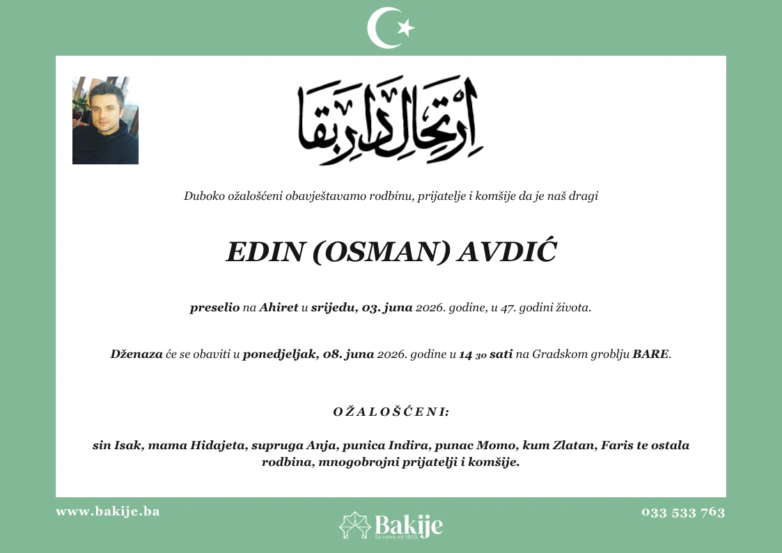 Smrtovnica — Edin (Osman) Avdić