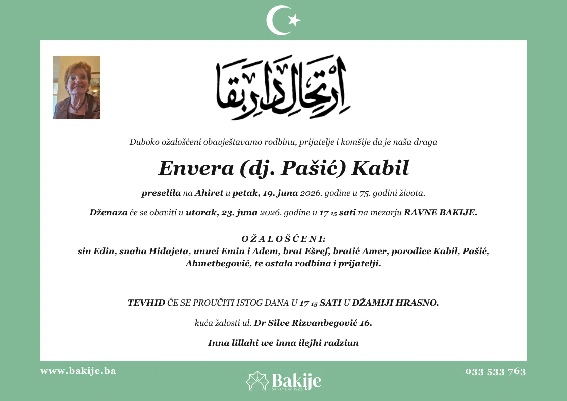 Smrtovnica — Envera (Dj. Pašić) Kabil