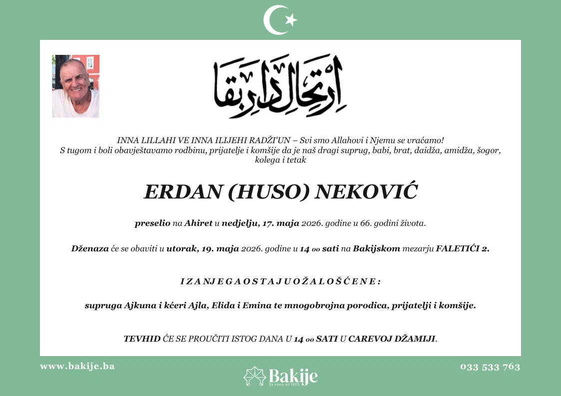 Smrtovnica — Erdan (Huso) Neković