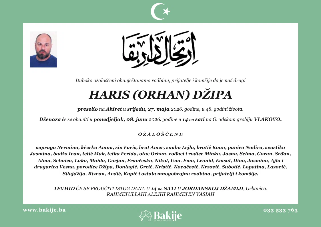 Smrtovnica — Haris (Orhan) Džipa