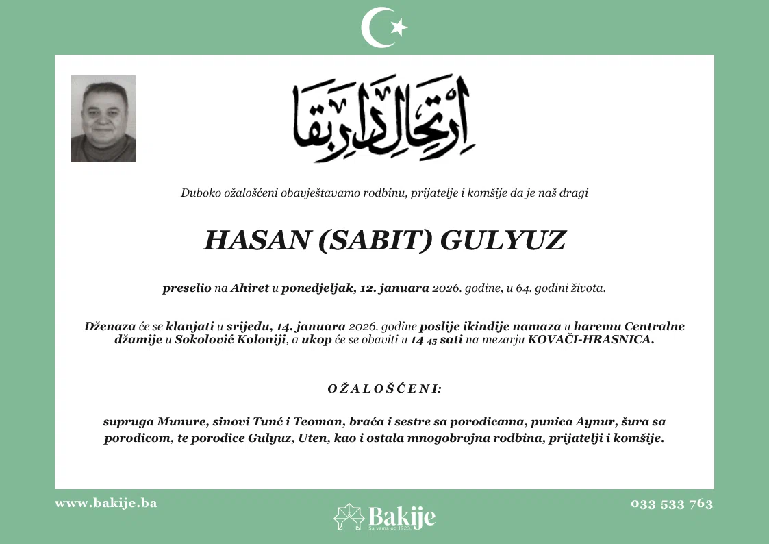 Smrtovnica — Hasan (Sabit) Gulyuz