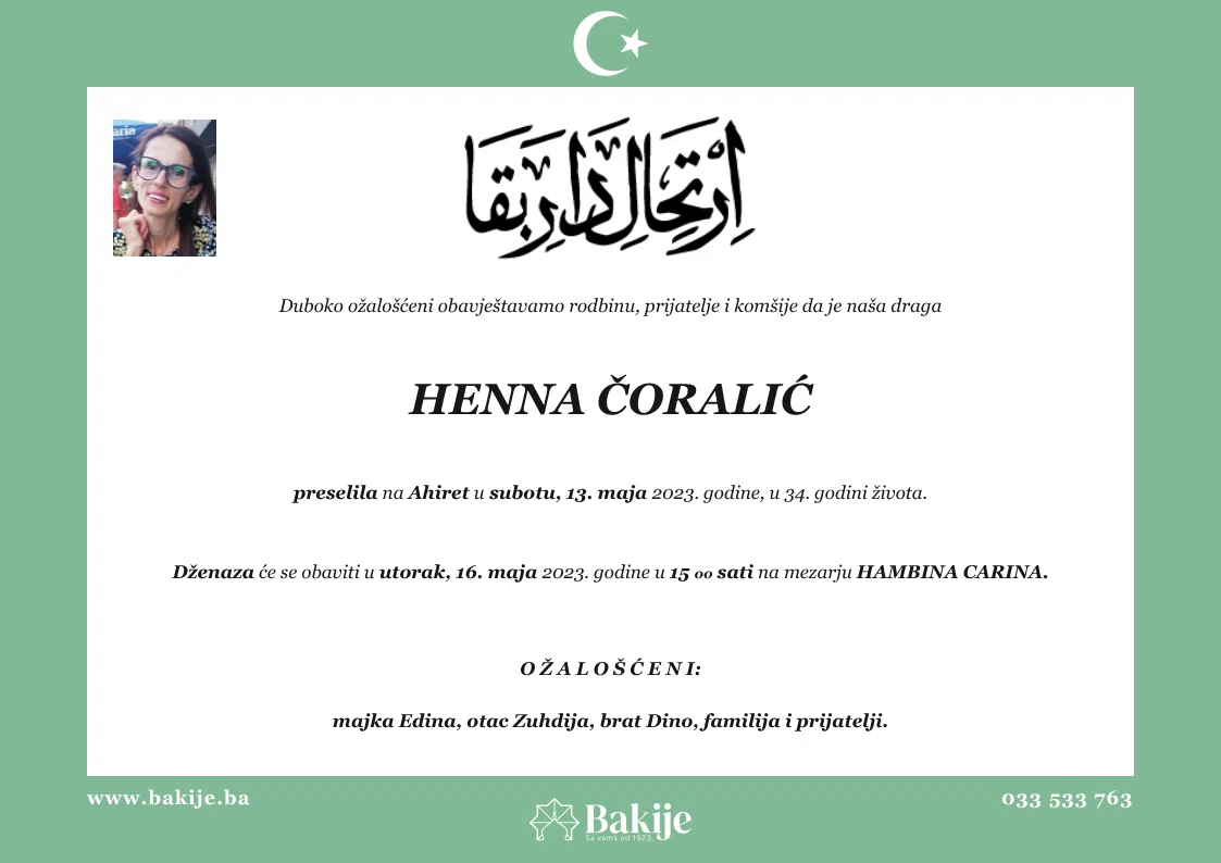 Smrtovnica — Henna Čoralić