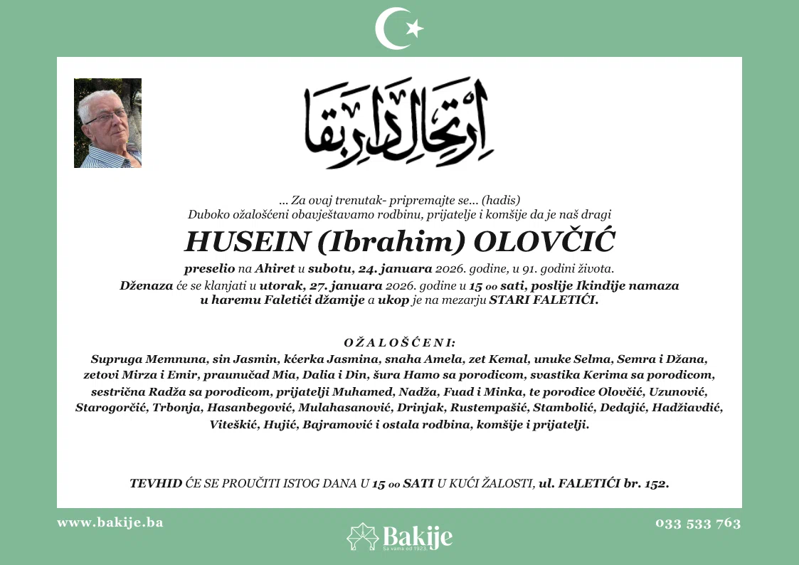 Smrtovnica — Husein (Ibrahim) Olovčić