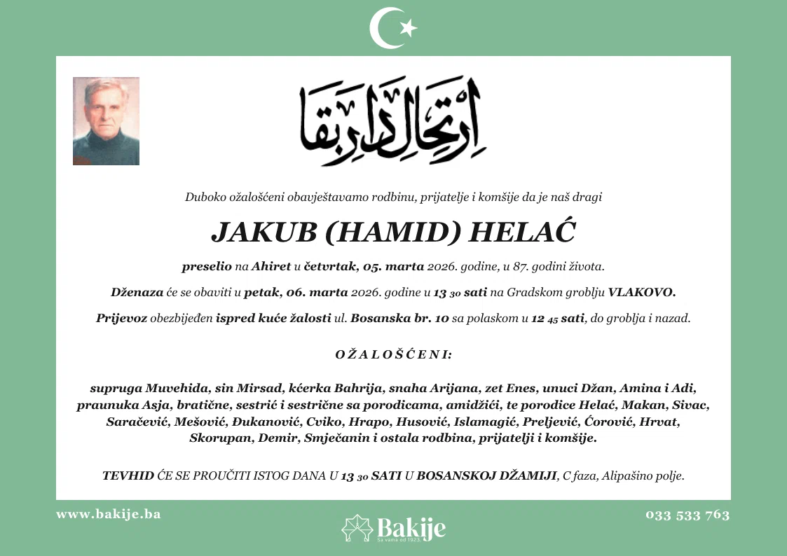 Smrtovnica — Jakub (Hamid) Helać