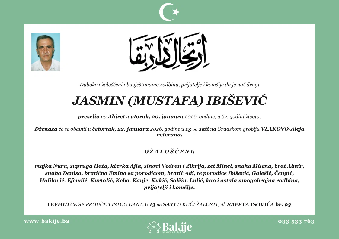 Smrtovnica — Jasmin (Mustafa) Ibišević