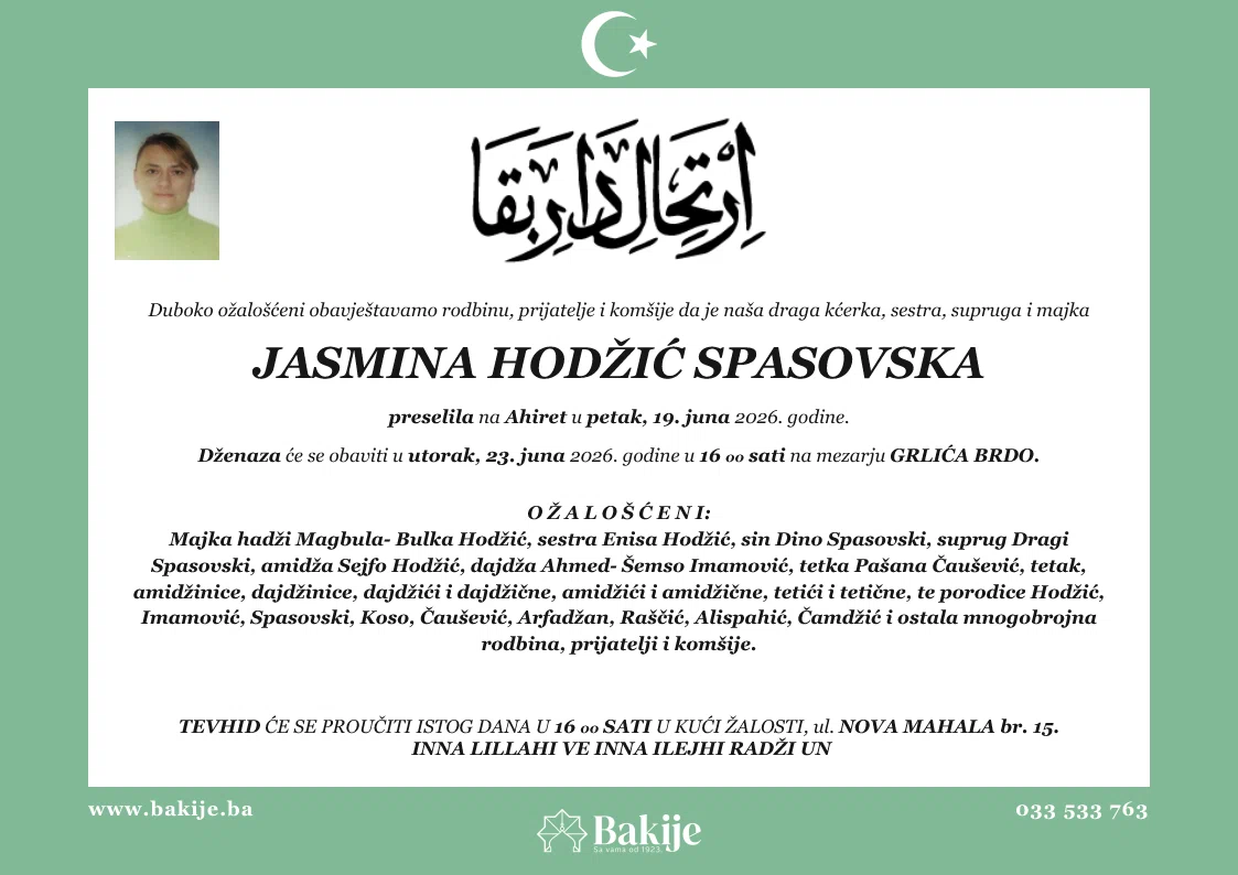 Smrtovnica — Jasmina Hodžić Spasovska