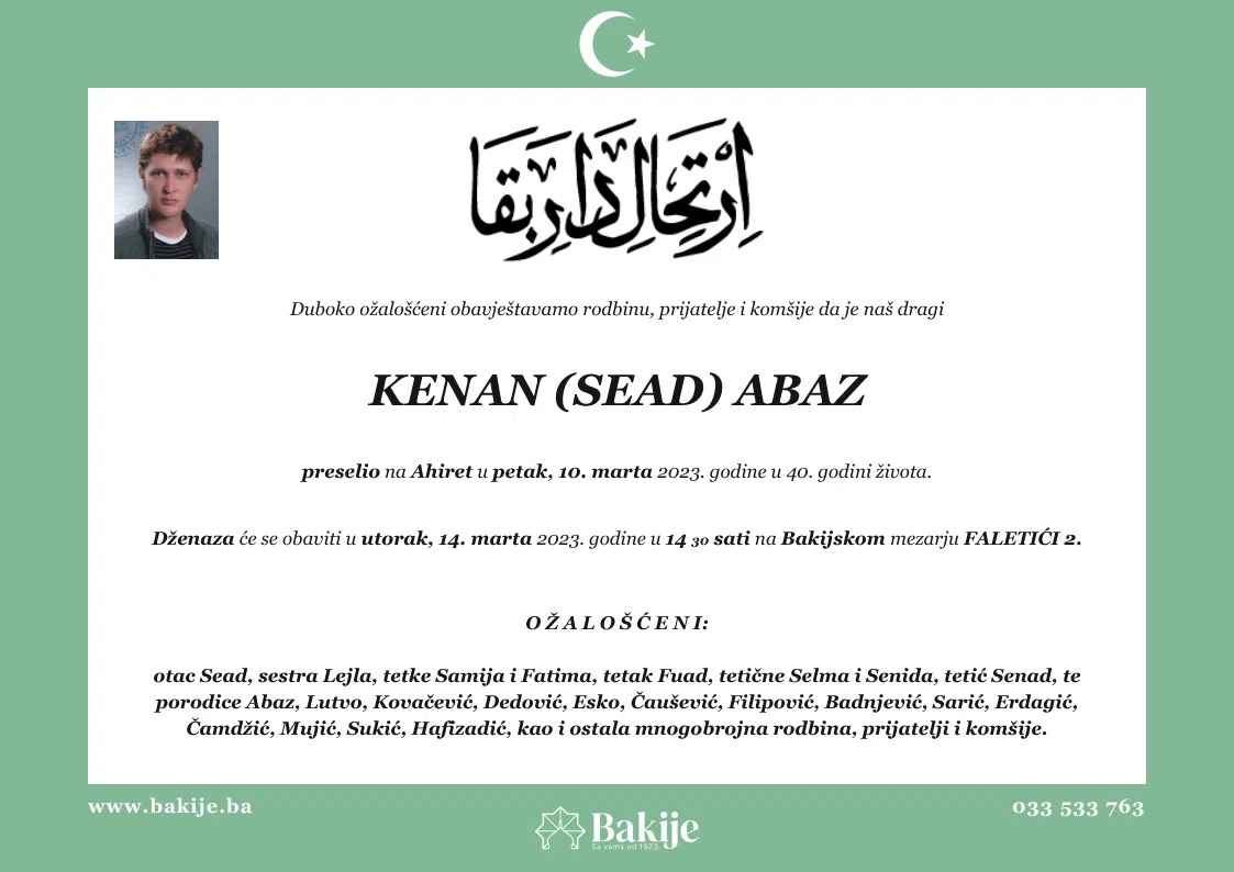 Smrtovnica — Kenan (Sead) Abaz
