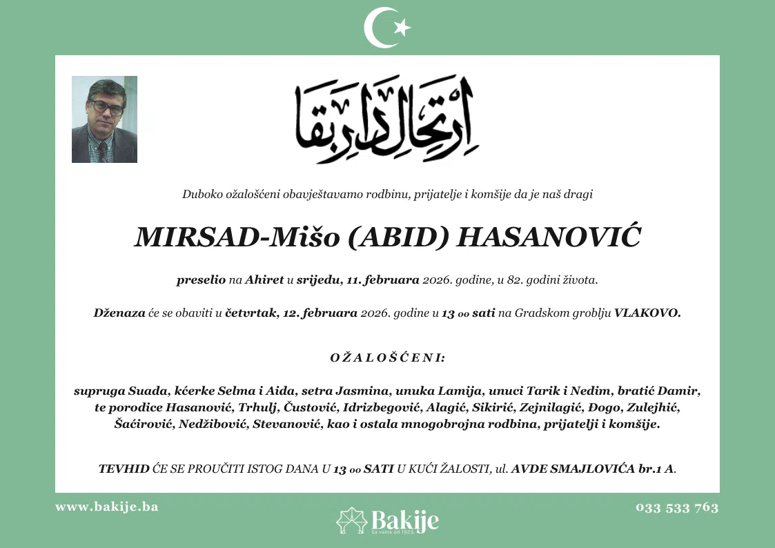 Smrtovnica — Mirsad-Mišo (Abid) Hasanović