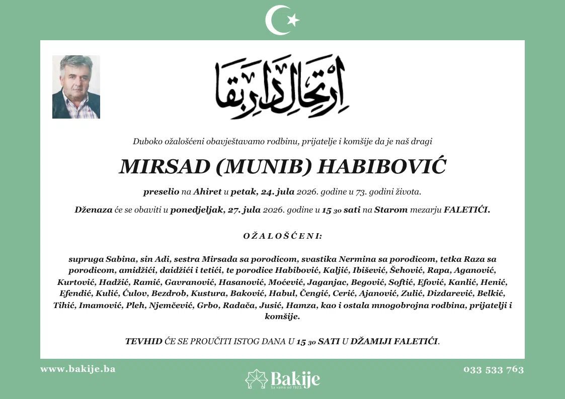 Smrtovnica — Mirsad (Munib) Habibović