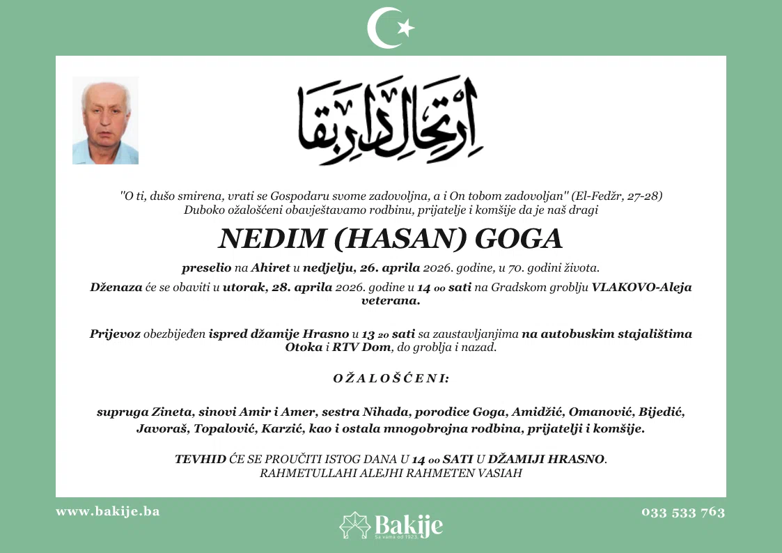 Smrtovnica — Nedim (Hasan) Goga