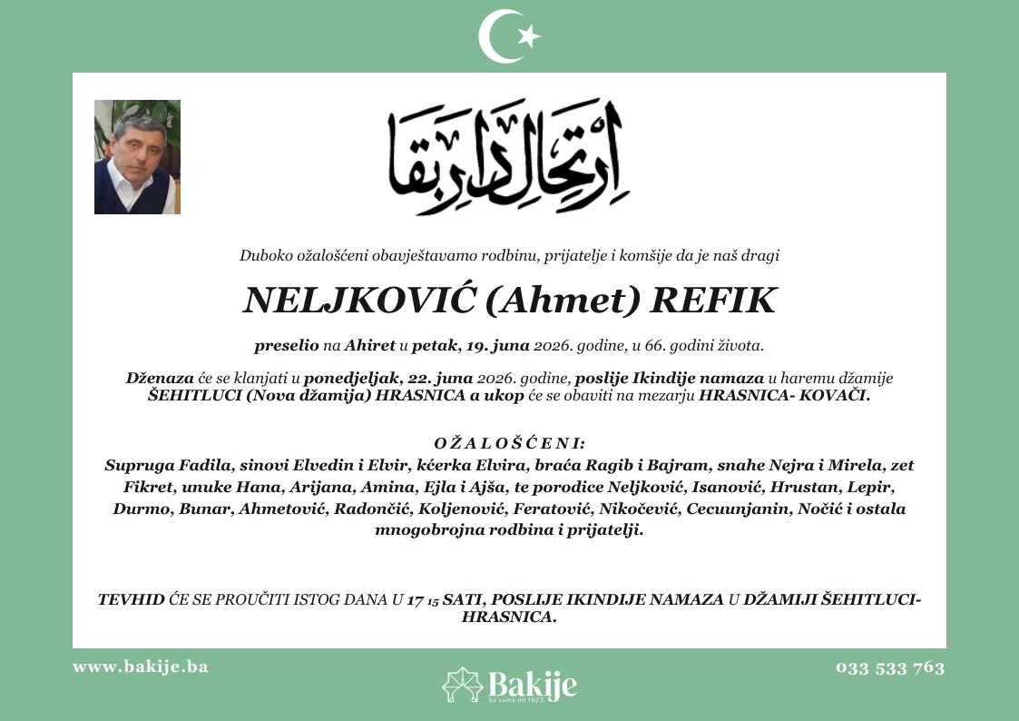 Smrtovnica — Neljković (Ahmet) Refik