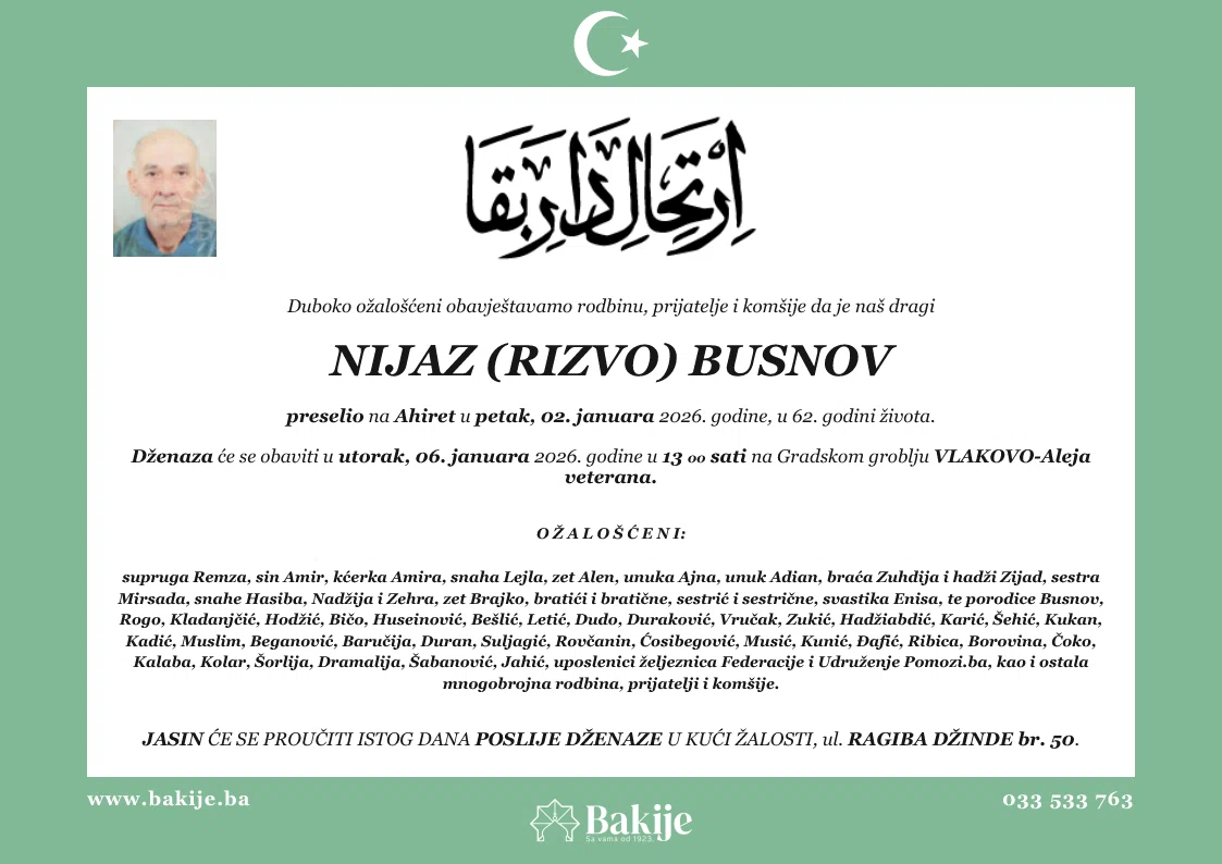 Smrtovnica — Nijaz (Rizvo) Busnov