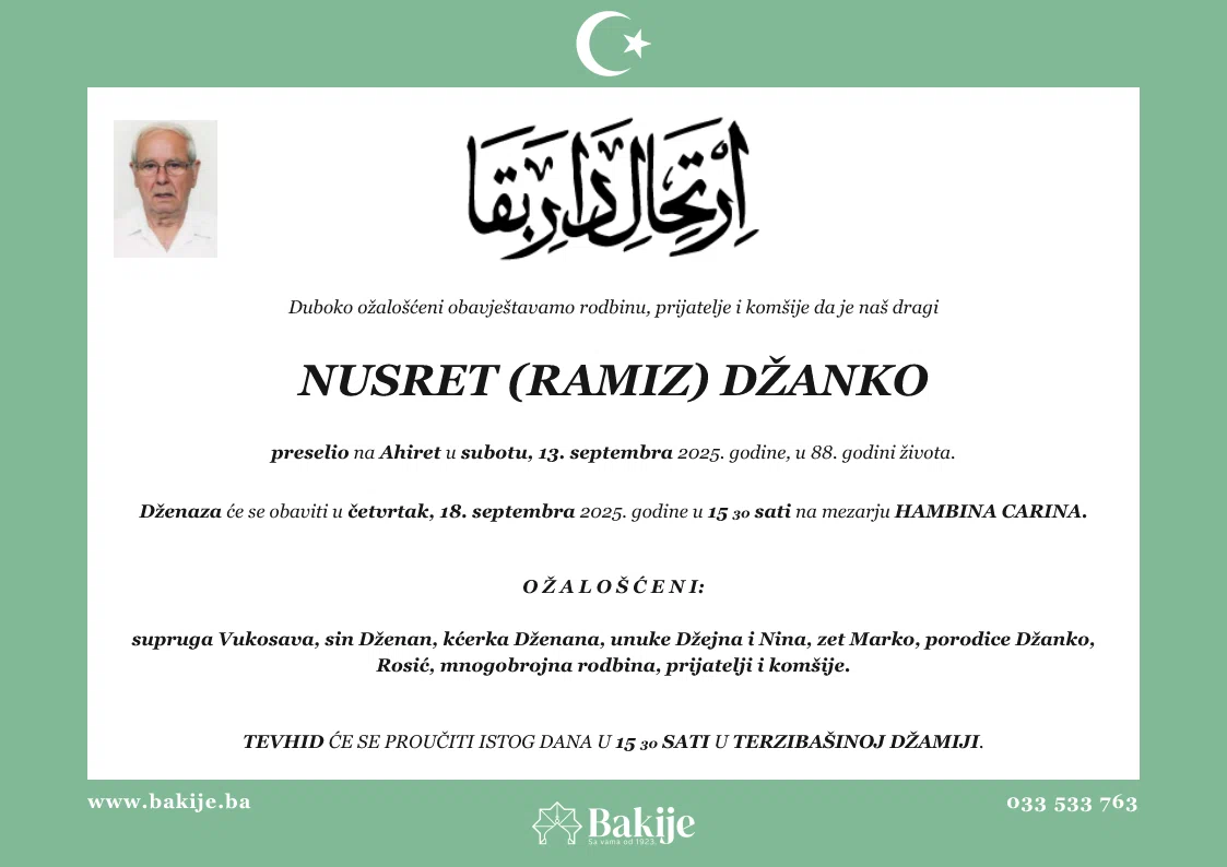Smrtovnica — Nusret (Ramiz) Džanko