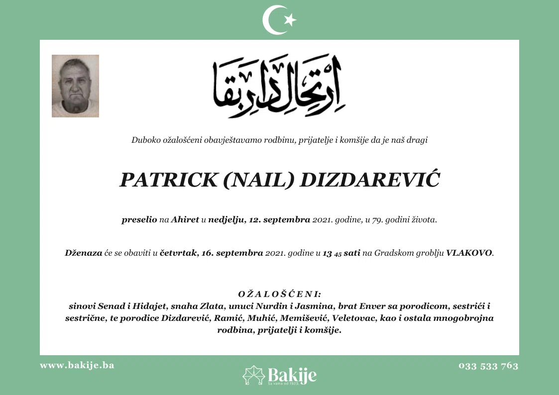 Smrtovnica — Patrick (Nail) Dizdarević