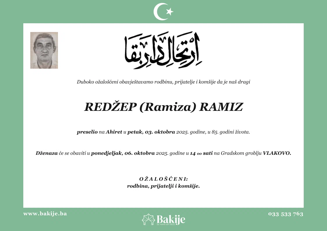 Smrtovnica — Redžep (Ramiza) Ramiz
