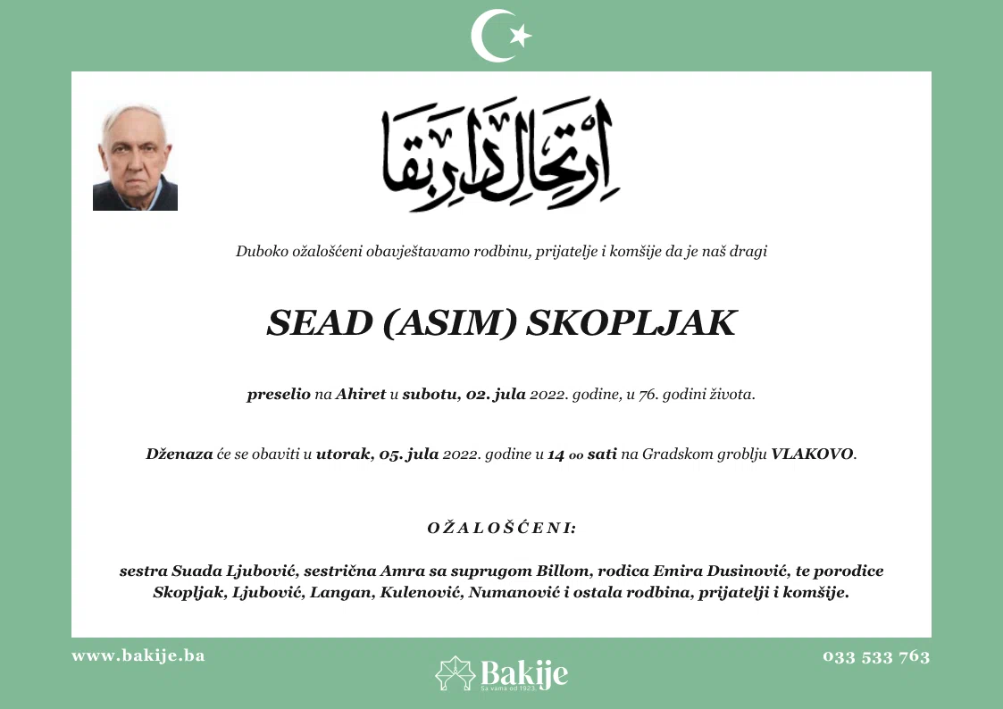 Smrtovnica — Sead (Asim) Skopljak