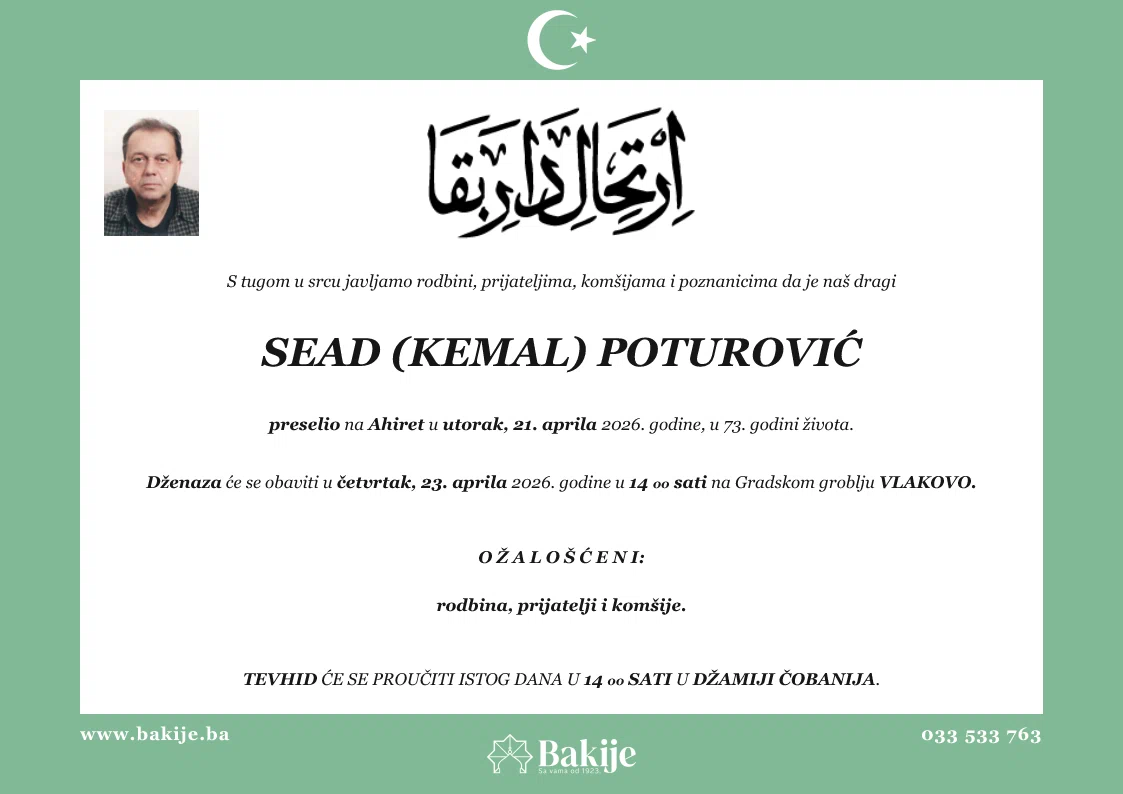 Smrtovnica — Sead (Kemal) Poturović