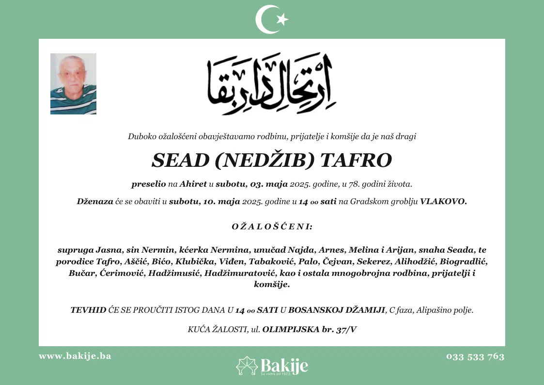 Smrtovnica — Sead (Nedžib) Tafro