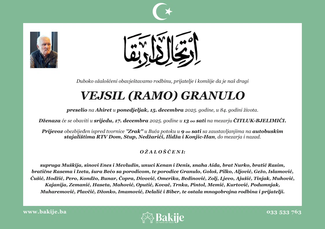 Smrtovnica — Vejsil (Ramo) Granulo